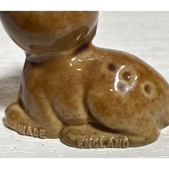 Wade Whimsies England Brown Glazed Miniature Fawn Figurine  Red Rose Tea Minatur - Picture 3 of 5